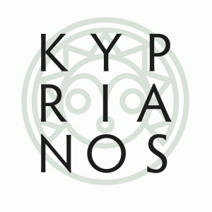 This image has an empty alt attribute; its file name is Kyprianos-logo-bw-300x300-1.gif